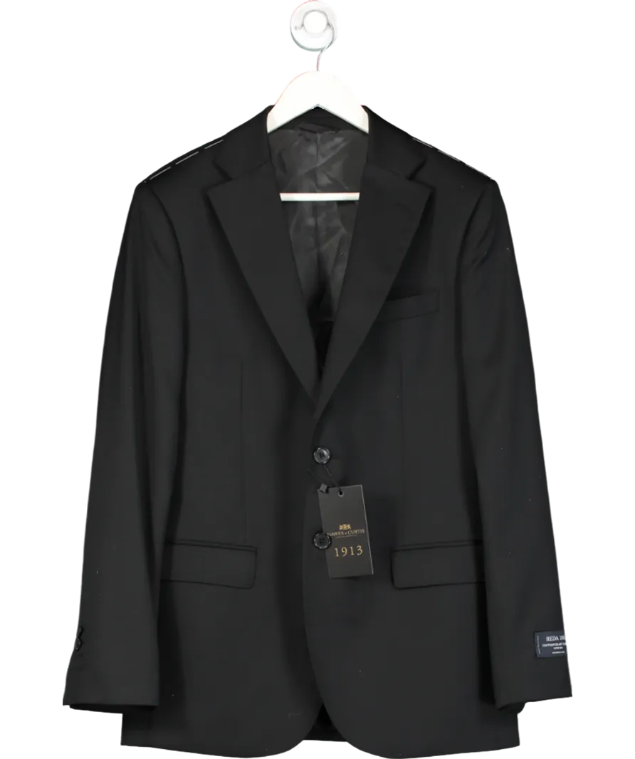 HAWES & CURTIS Black Slim Fit Suit Jacket UK 40" CHEST