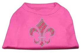 Holiday Fleur de lis Rhinestone Shirts Bright Pink S (10)