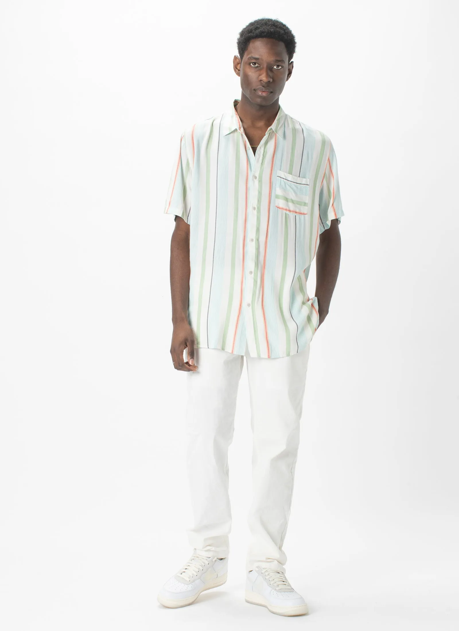 Holiday Short-Sleeve Shirt Malibu Stripe