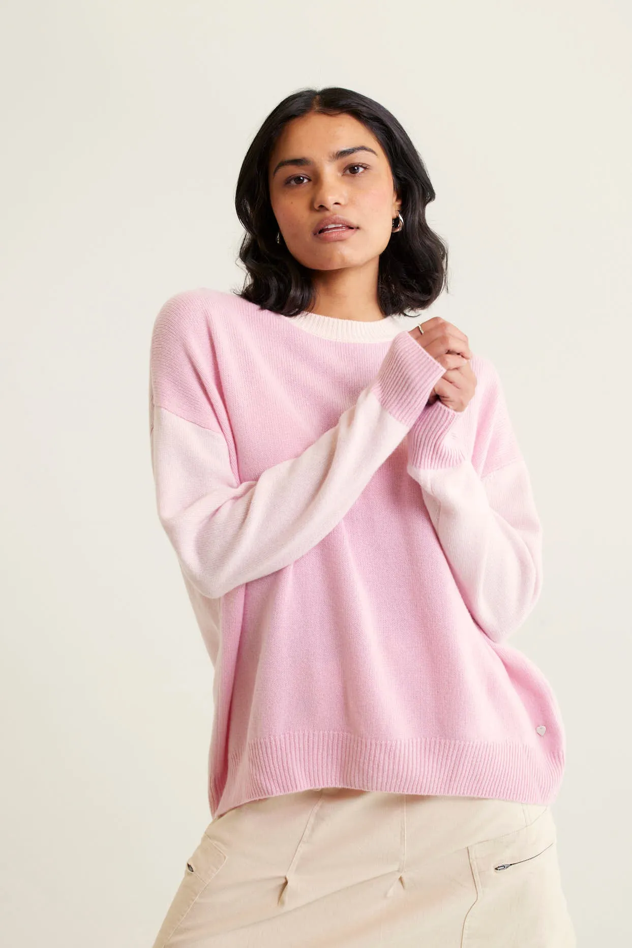 Hudson Cashmere Sweater In Blossom