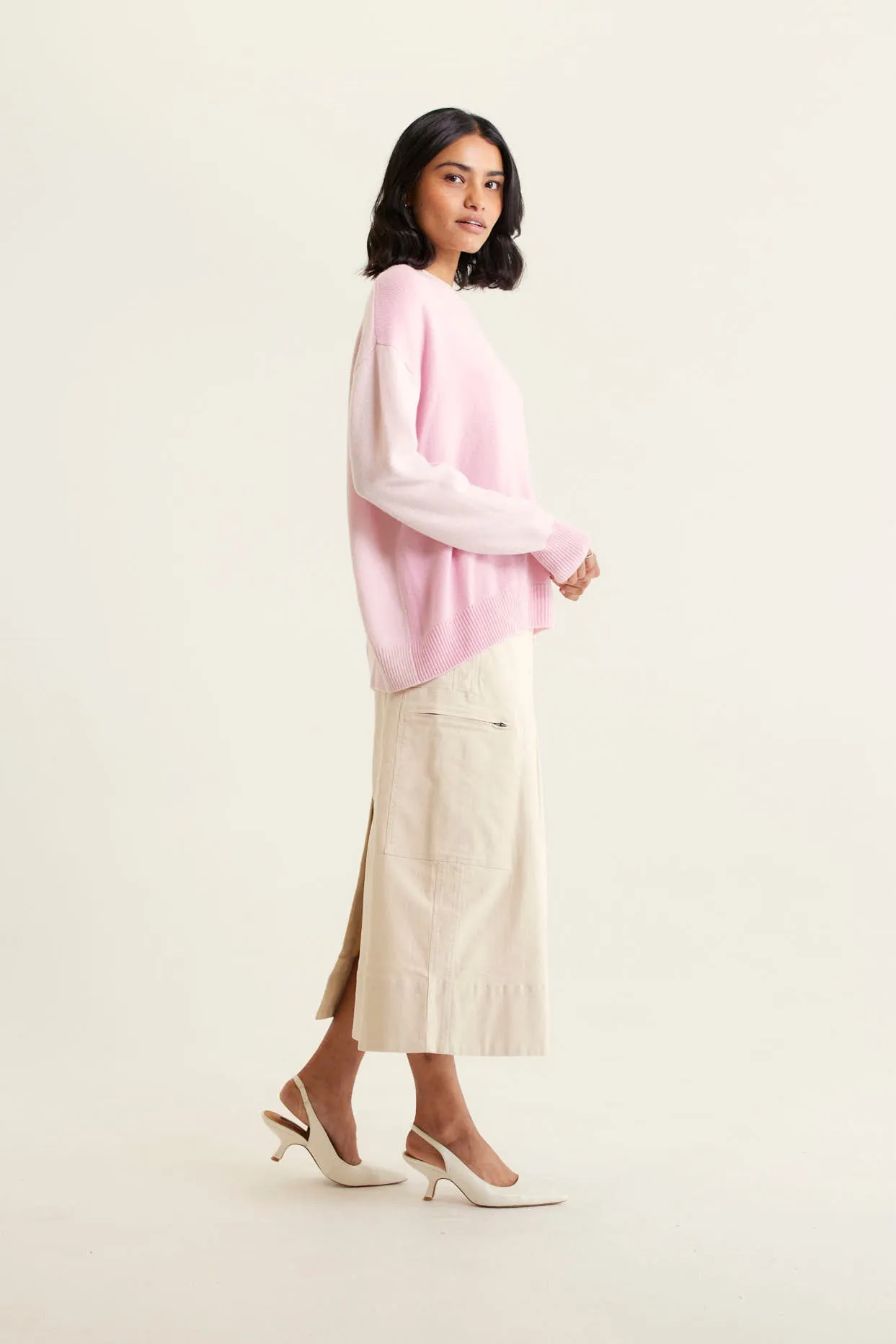 Hudson Cashmere Sweater In Blossom