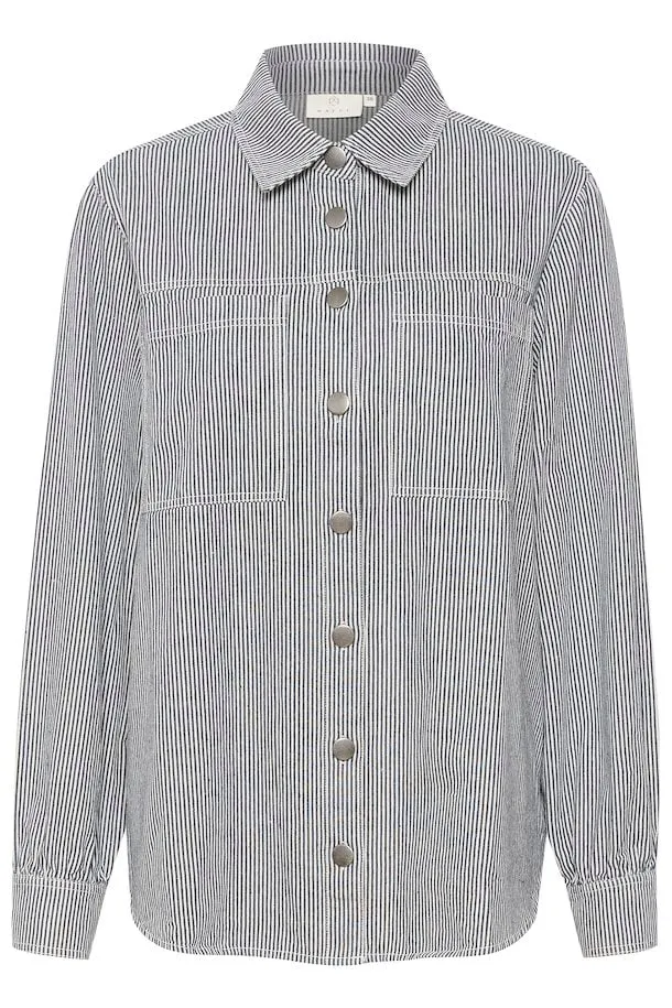 KAFFE Marilla Shirt in Blue/White Stripe