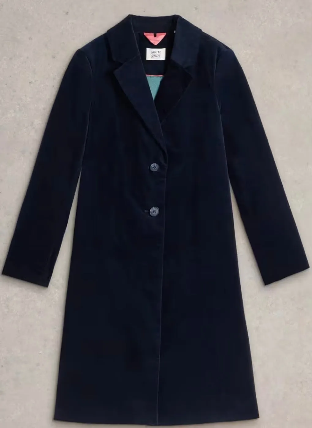 Kamila Navy Velvet Coat