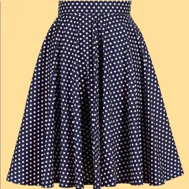 Kinny & Howie Latest Flame Vintage Style Polka Dot Pin up Rockabilly Skirt
