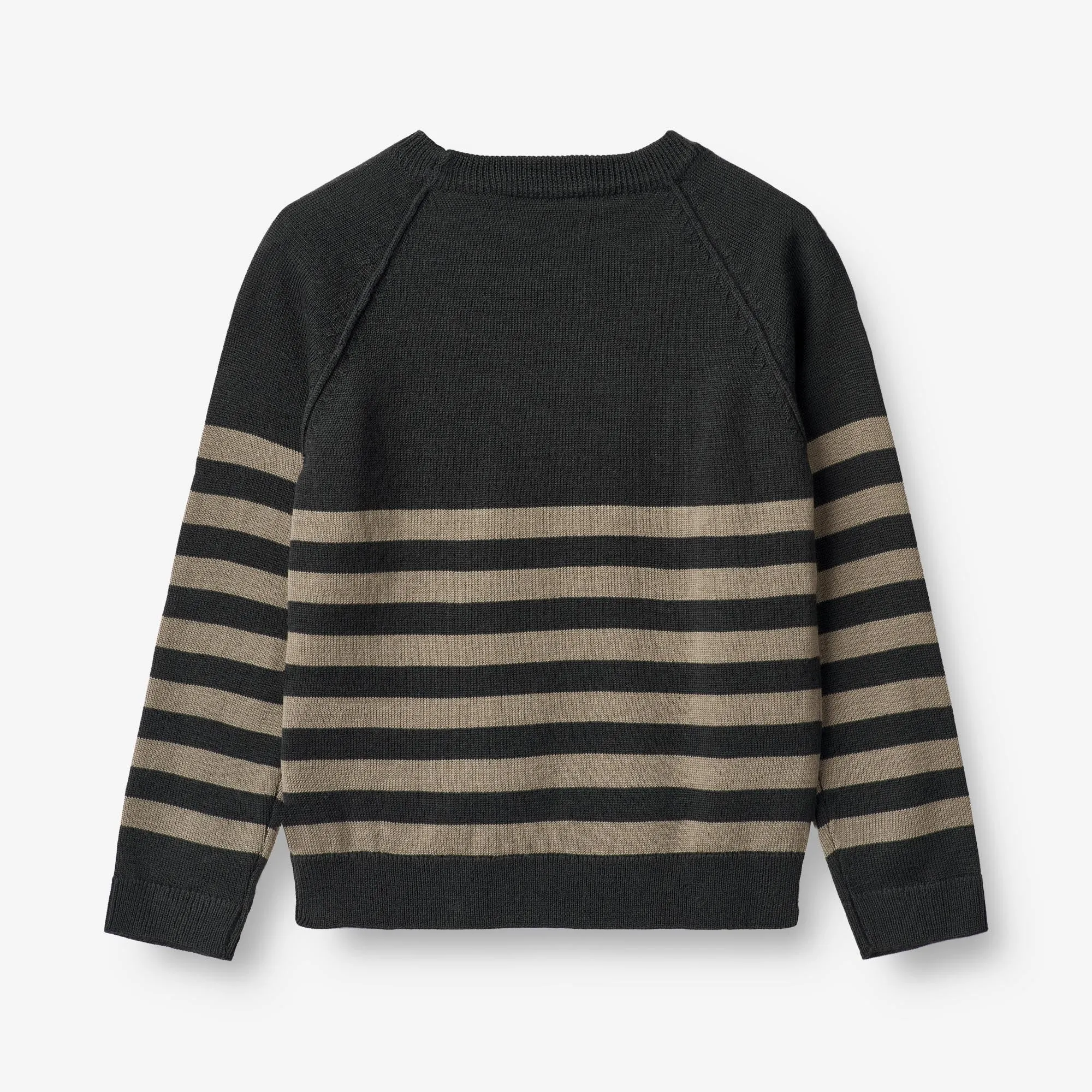 Knit Pullover Benja - black beige stripe