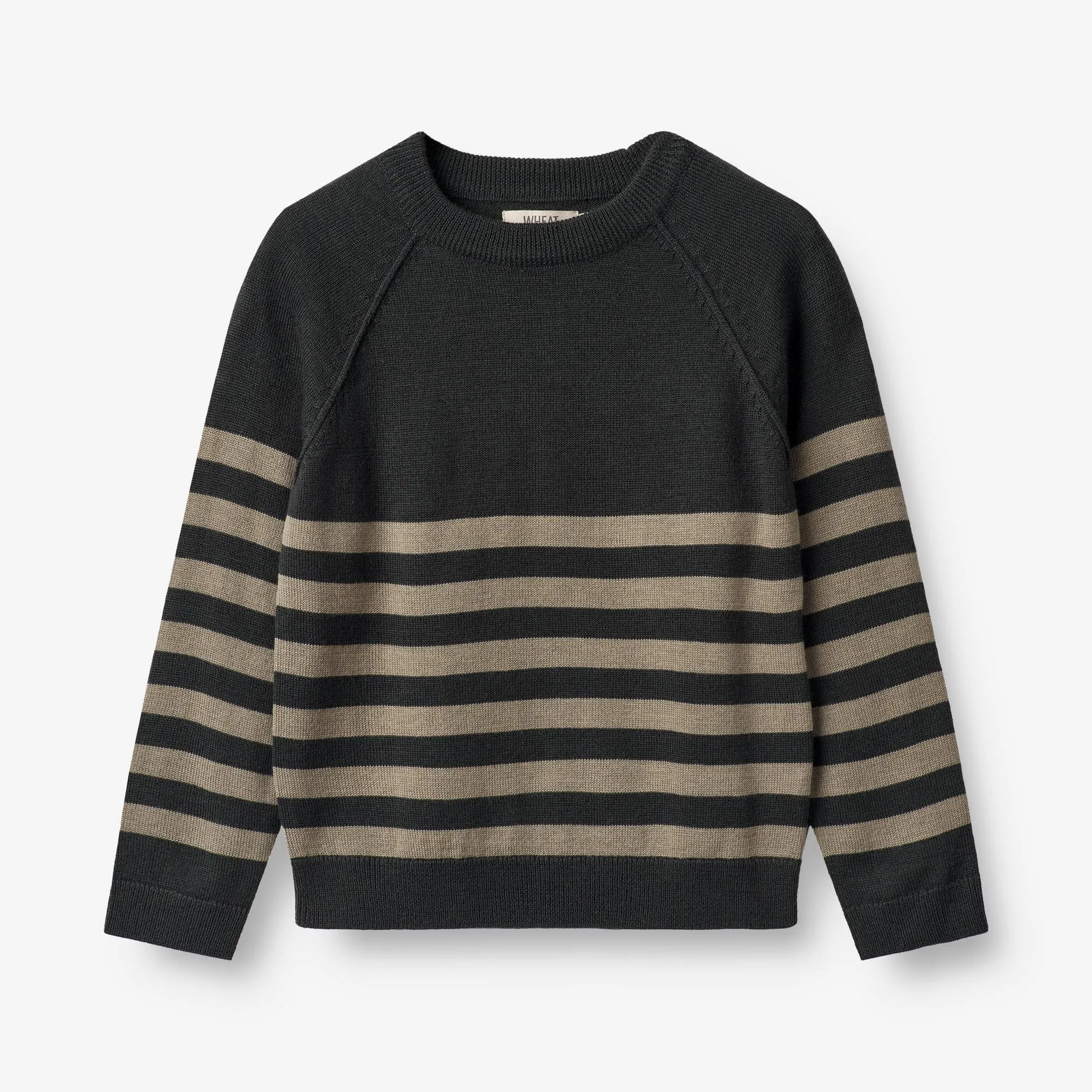 Knit Pullover Benja - black beige stripe