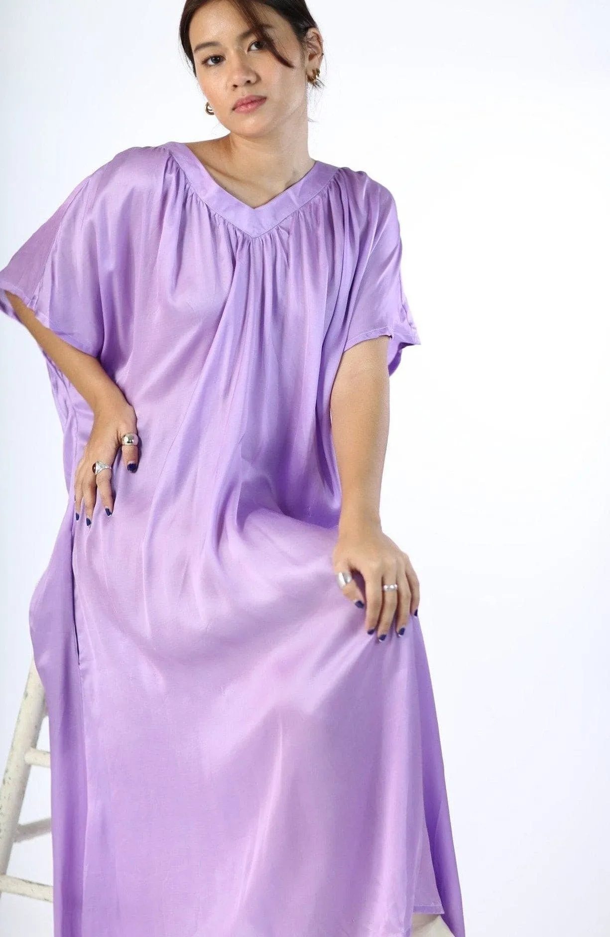 LAVENDER SILK DRESS JULIANA