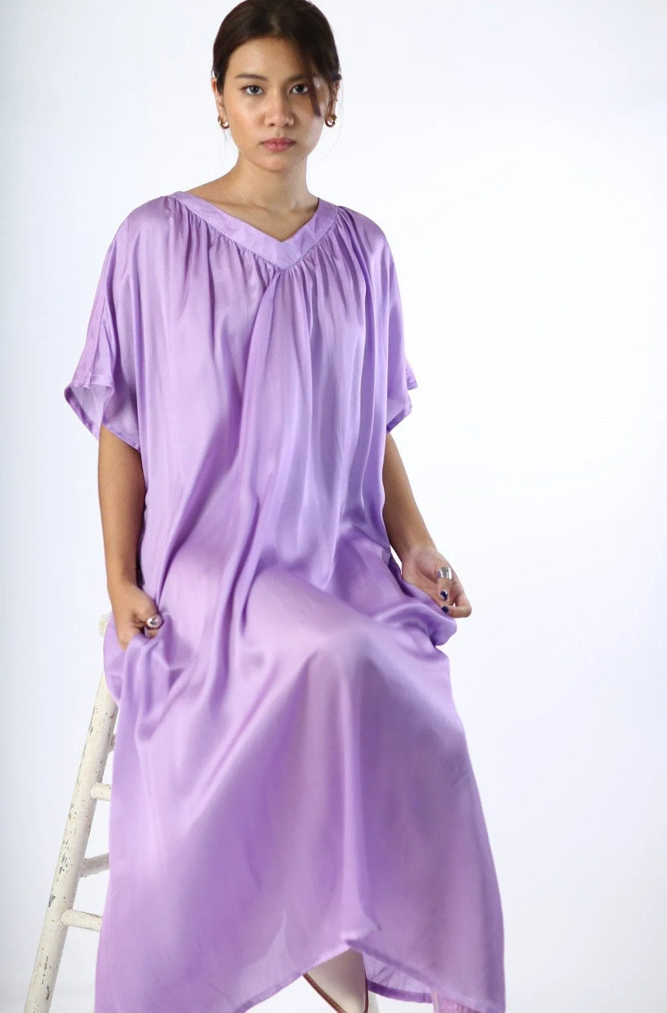 LAVENDER SILK DRESS JULIANA