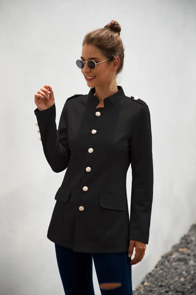 Long Sleeves Work Casual Buttons Blazer