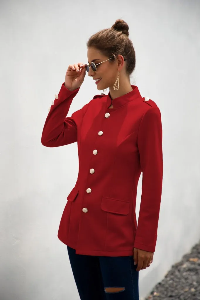 Long Sleeves Work Casual Buttons Blazer