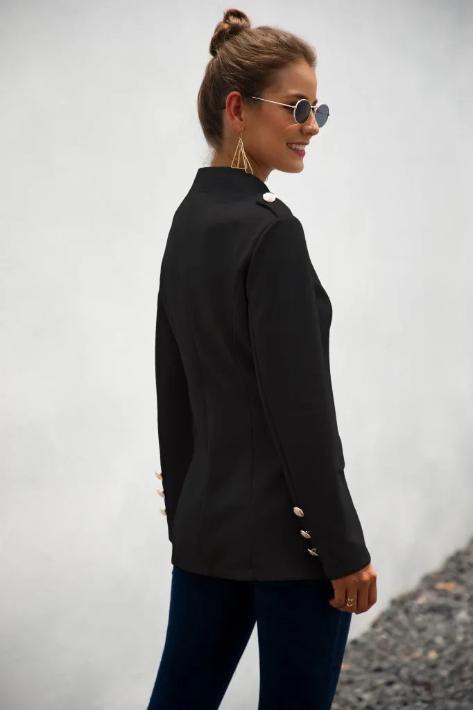 Long Sleeves Work Casual Buttons Blazer