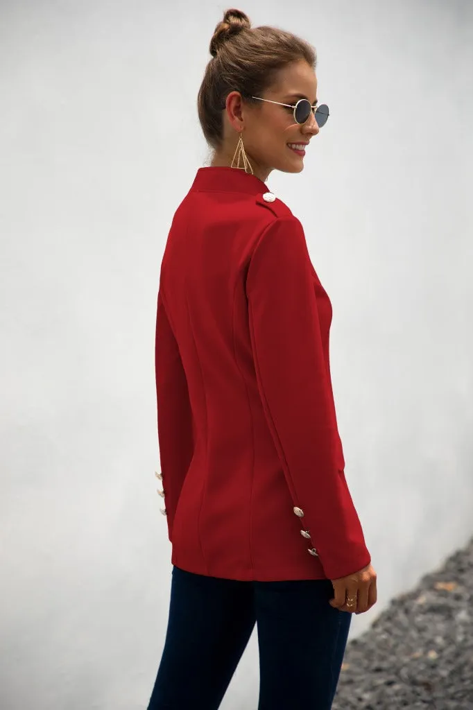 Long Sleeves Work Casual Buttons Blazer