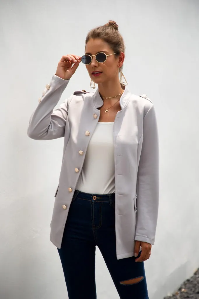 Long Sleeves Work Casual Buttons Blazer