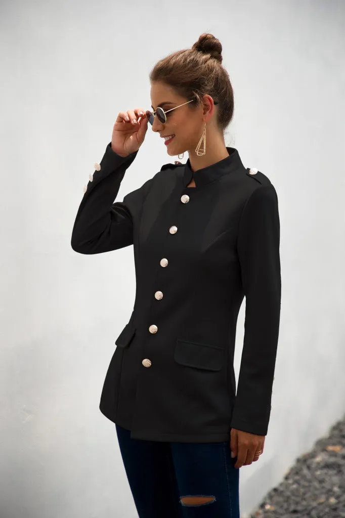Long Sleeves Work Casual Buttons Blazer