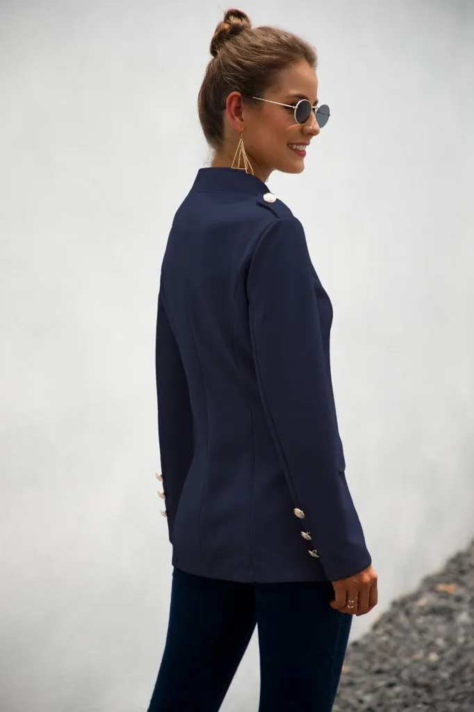 Long Sleeves Work Casual Buttons Blazer