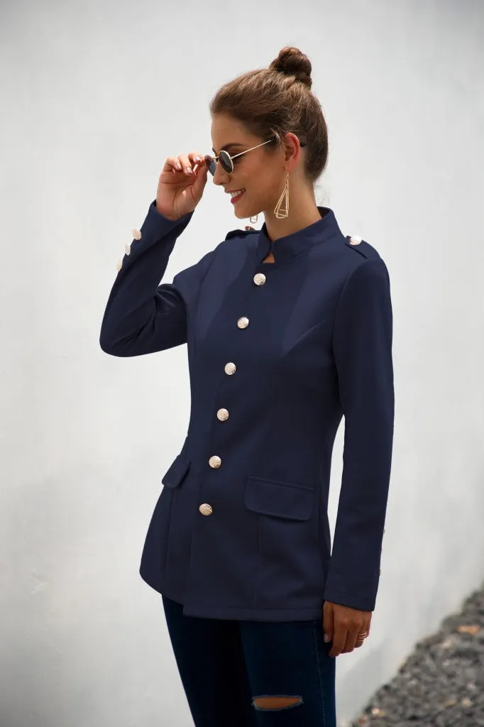 Long Sleeves Work Casual Buttons Blazer