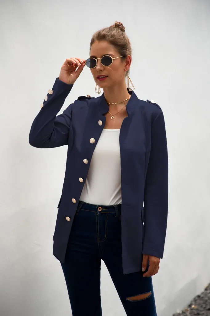 Long Sleeves Work Casual Buttons Blazer