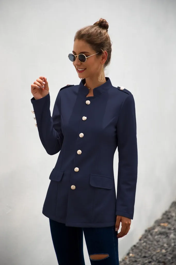 Long Sleeves Work Casual Buttons Blazer