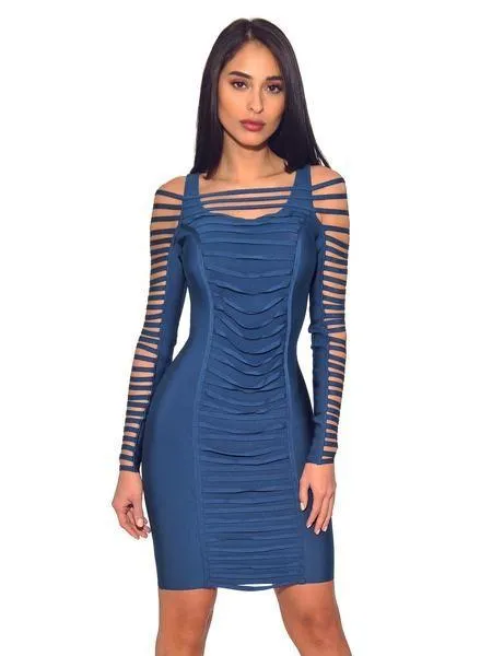 LONI CUT OUT SLEEVES BANDAGE DRESS