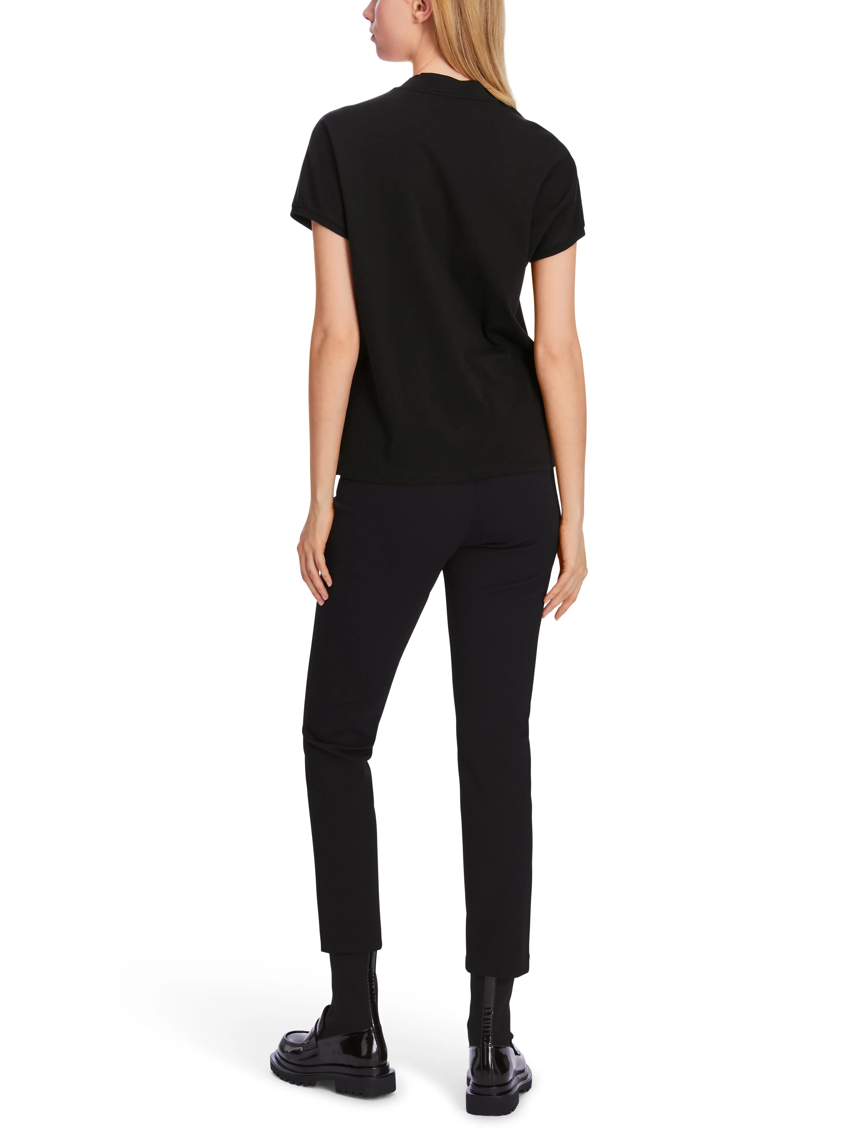 MARC CAIN Black Rose Printed T shirt