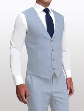 Men's Light Blue Suit Vest
