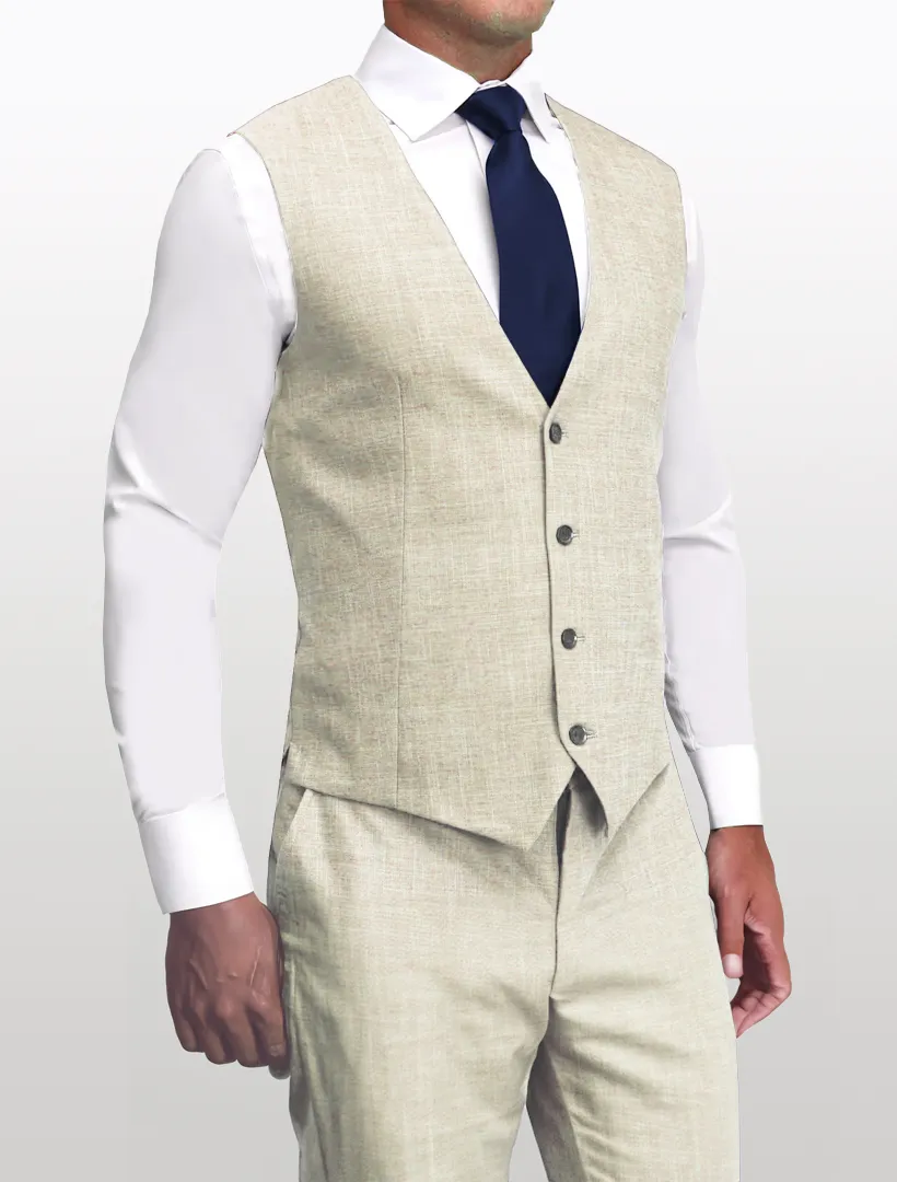 Men's Tan Suit Vest