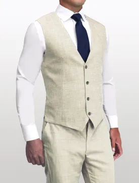Men's Tan Suit Vest