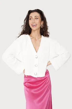 Nancy Cotton Cardigan White