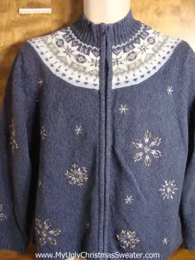 Nordic Snowflakes Tacky Christmas Sweater