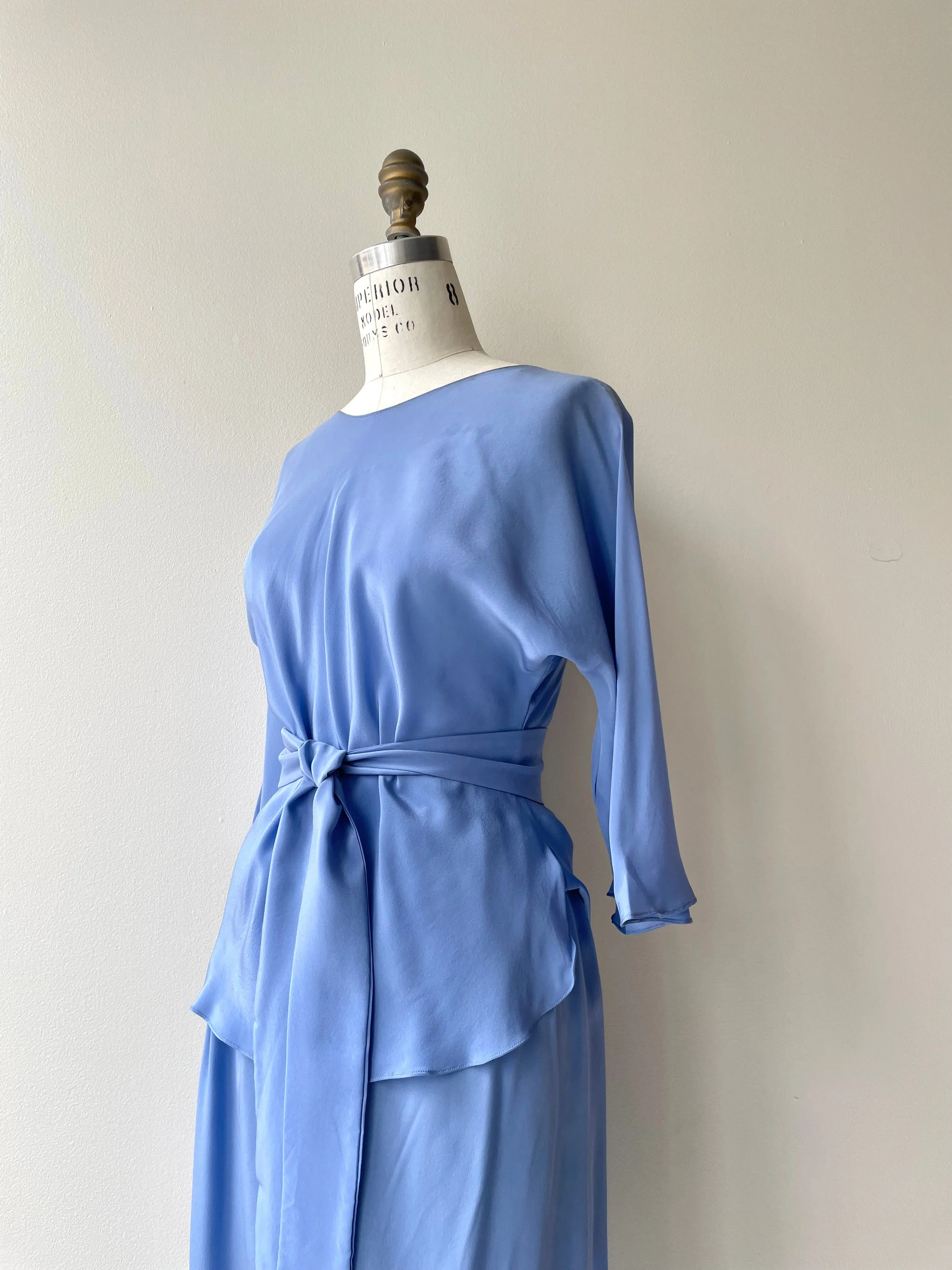 Periwinkle Silk Set | 1970s