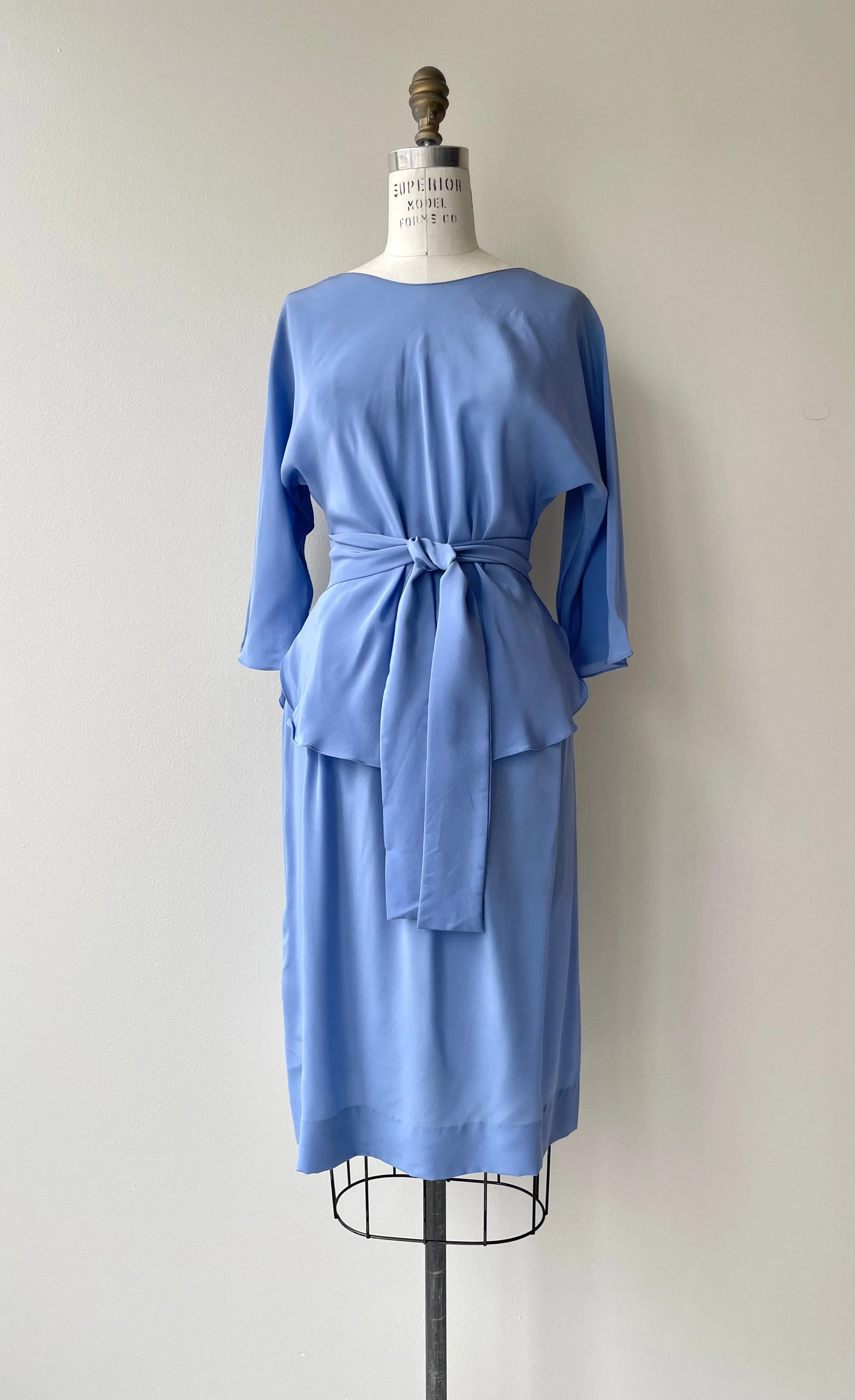 Periwinkle Silk Set | 1970s