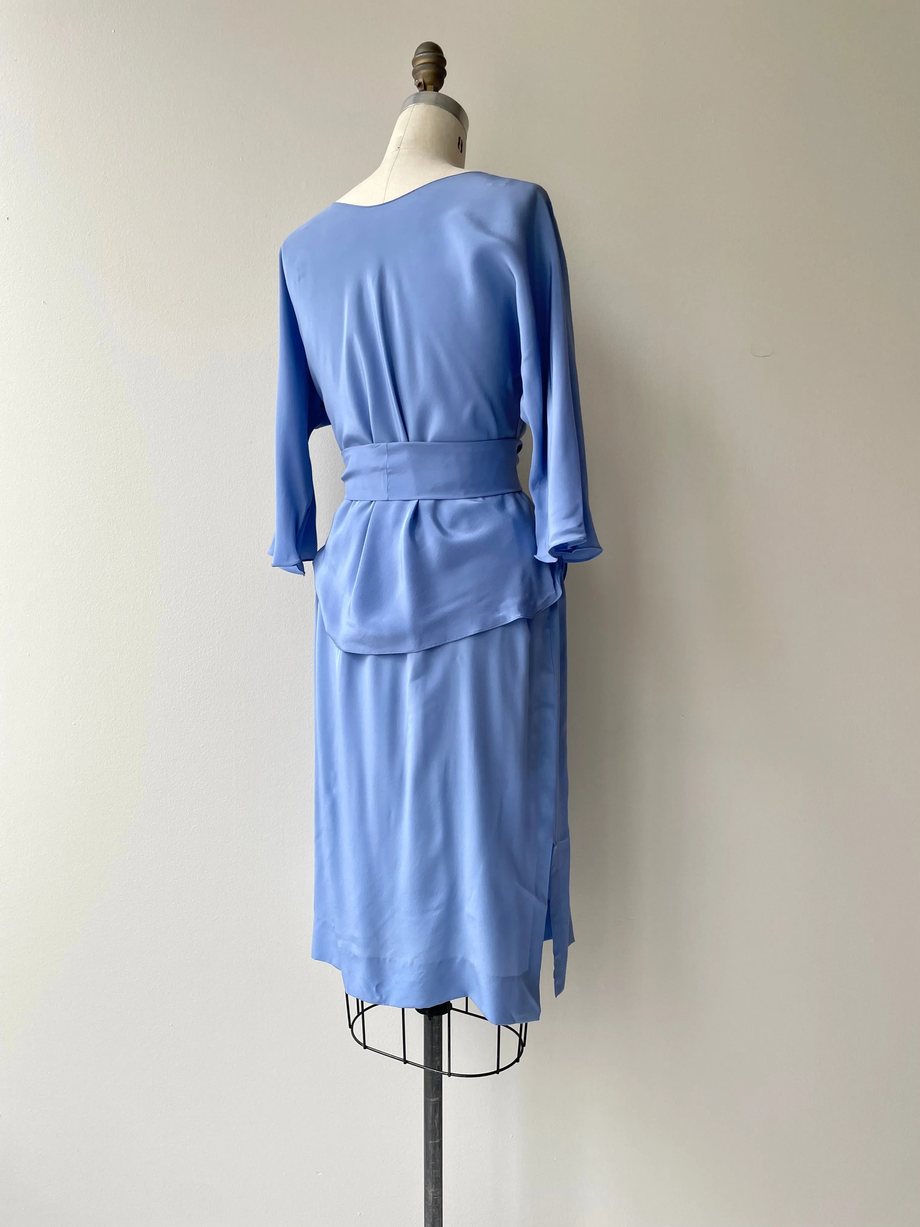 Periwinkle Silk Set | 1970s