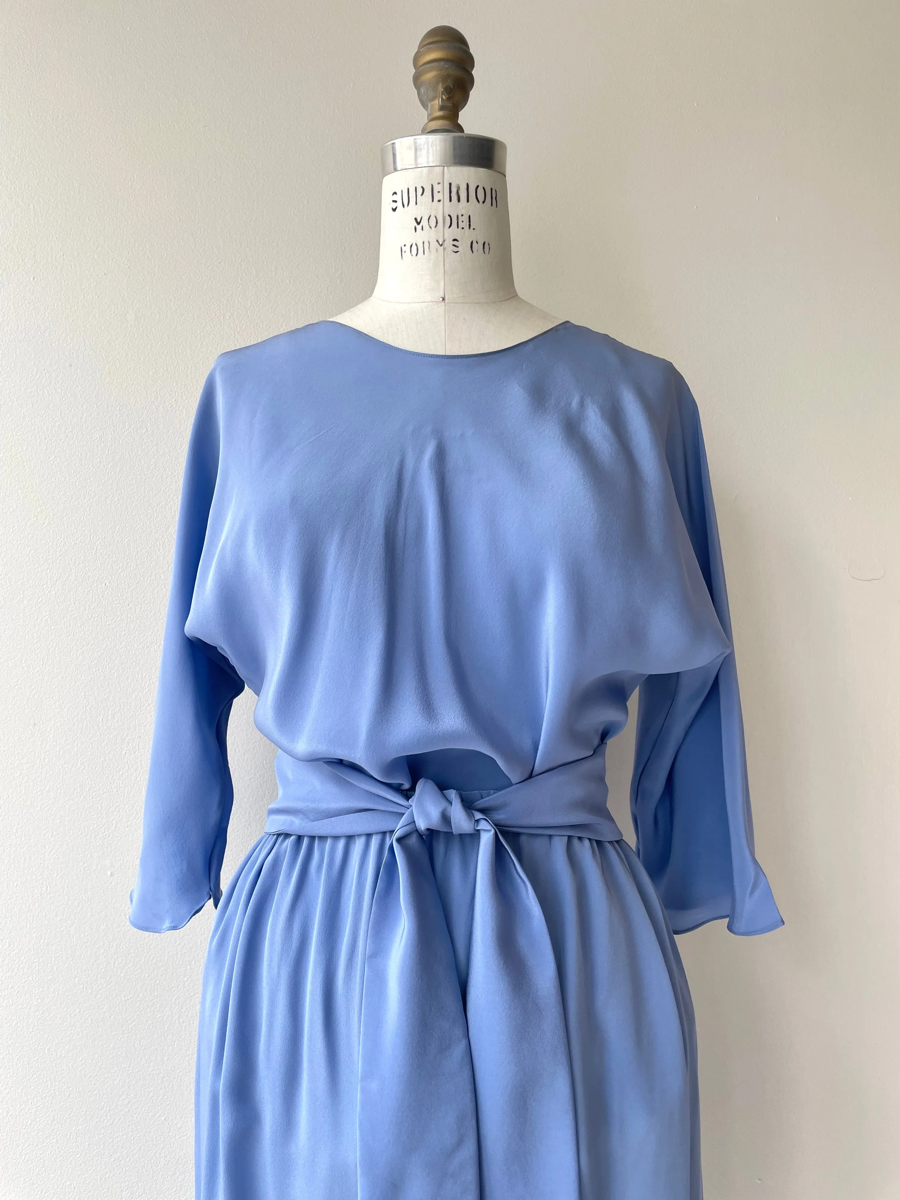 Periwinkle Silk Set | 1970s