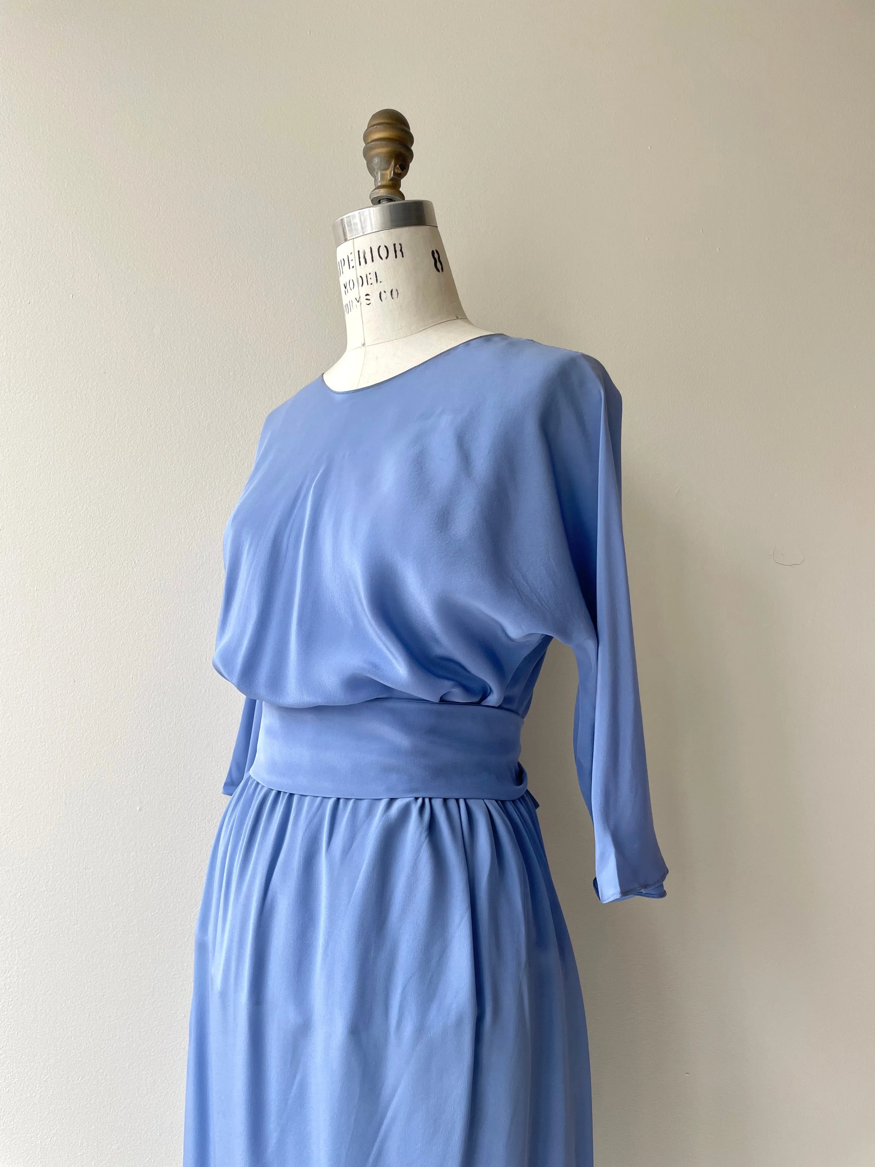 Periwinkle Silk Set | 1970s