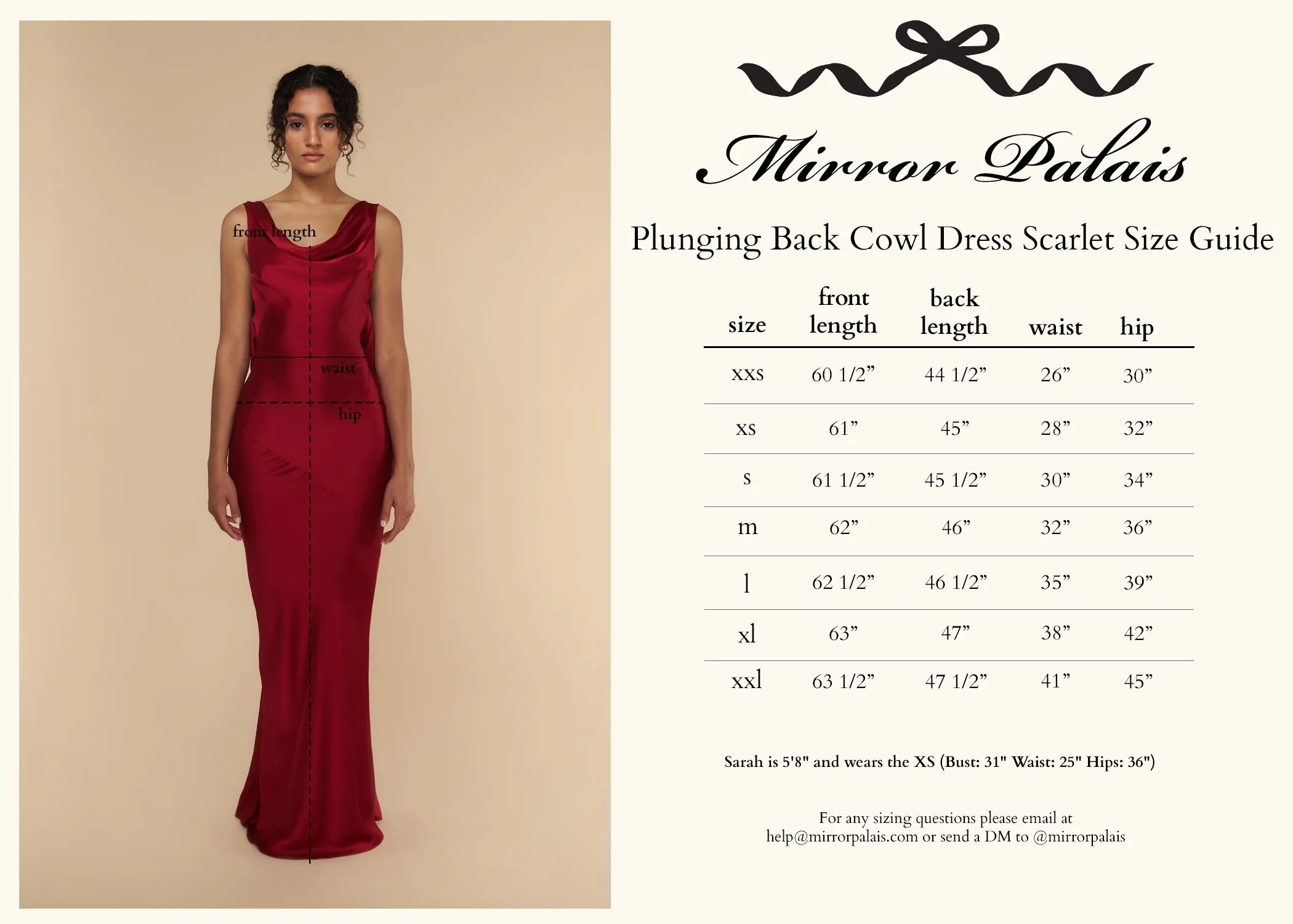Plunging Back Cowl Dress Scarlet