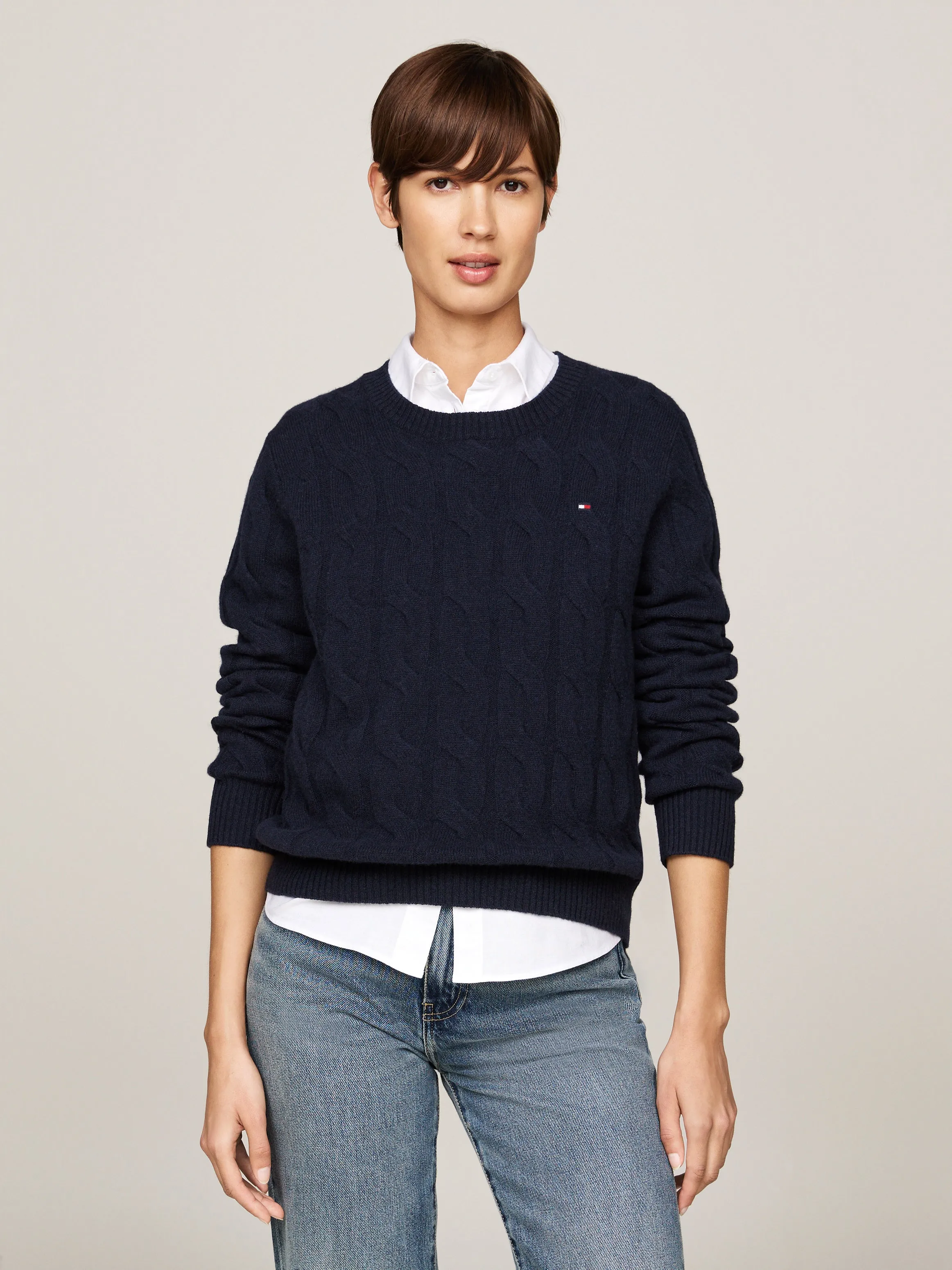 Pure Wool Cable Knit Jumper