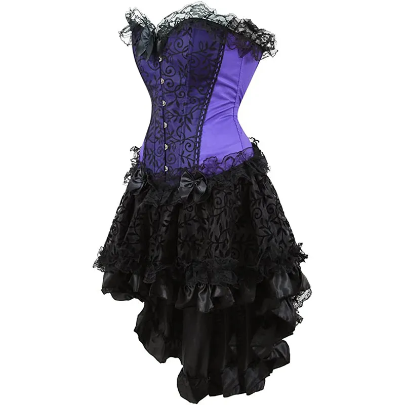 Renaissance Steampunk Corsets Halloween Victorian Vampire Costumes Set