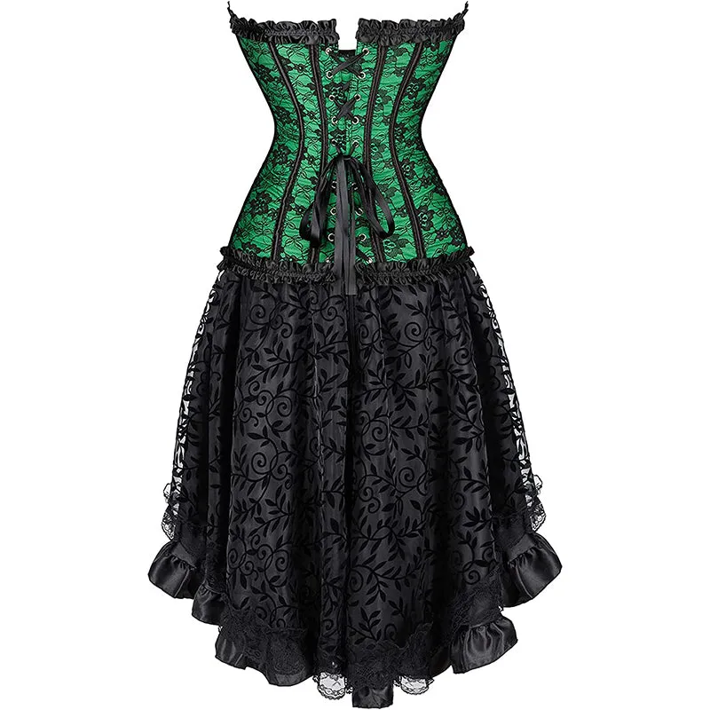 Renaissance Steampunk Corsets Halloween Victorian Vampire Costumes Set