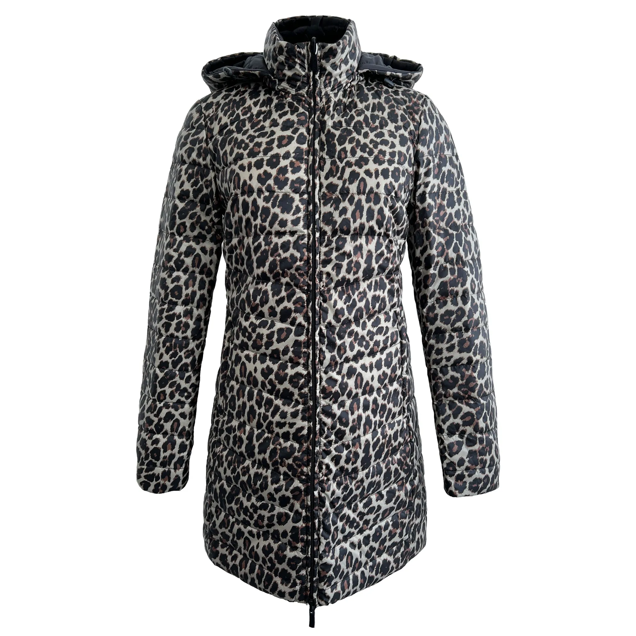 Reversible Classic Leopard Duck Down Puffer Coat