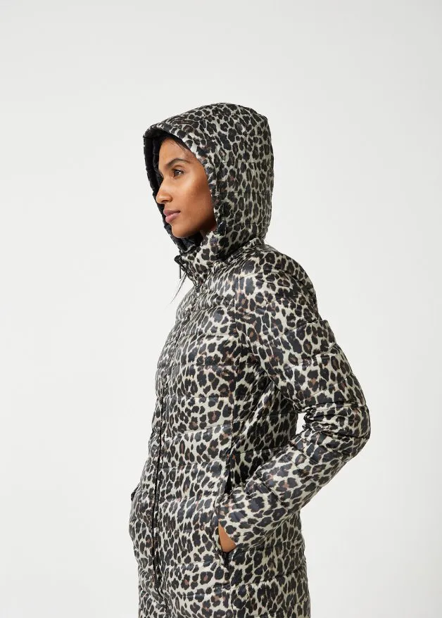 Reversible Classic Leopard Duck Down Puffer Coat