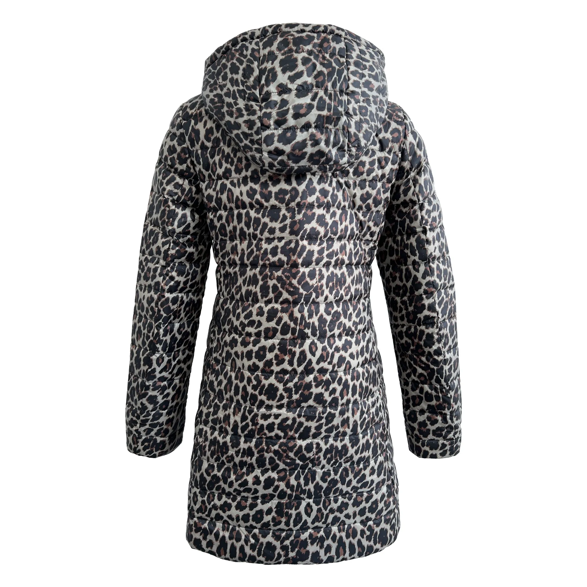 Reversible Classic Leopard Duck Down Puffer Coat
