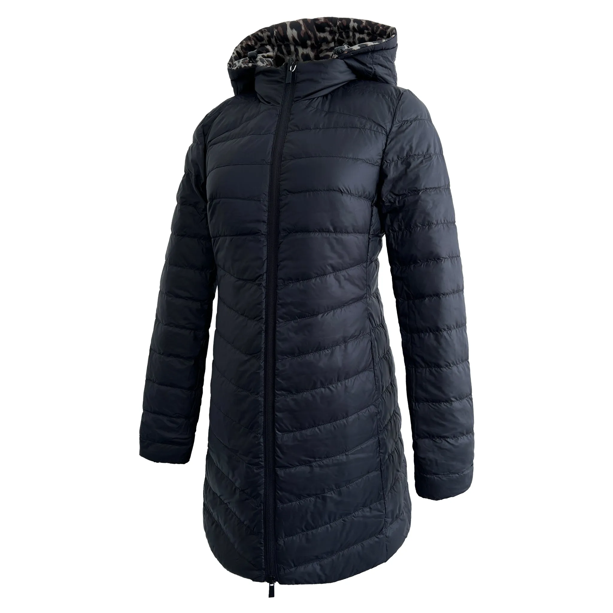 Reversible Classic Leopard Duck Down Puffer Coat