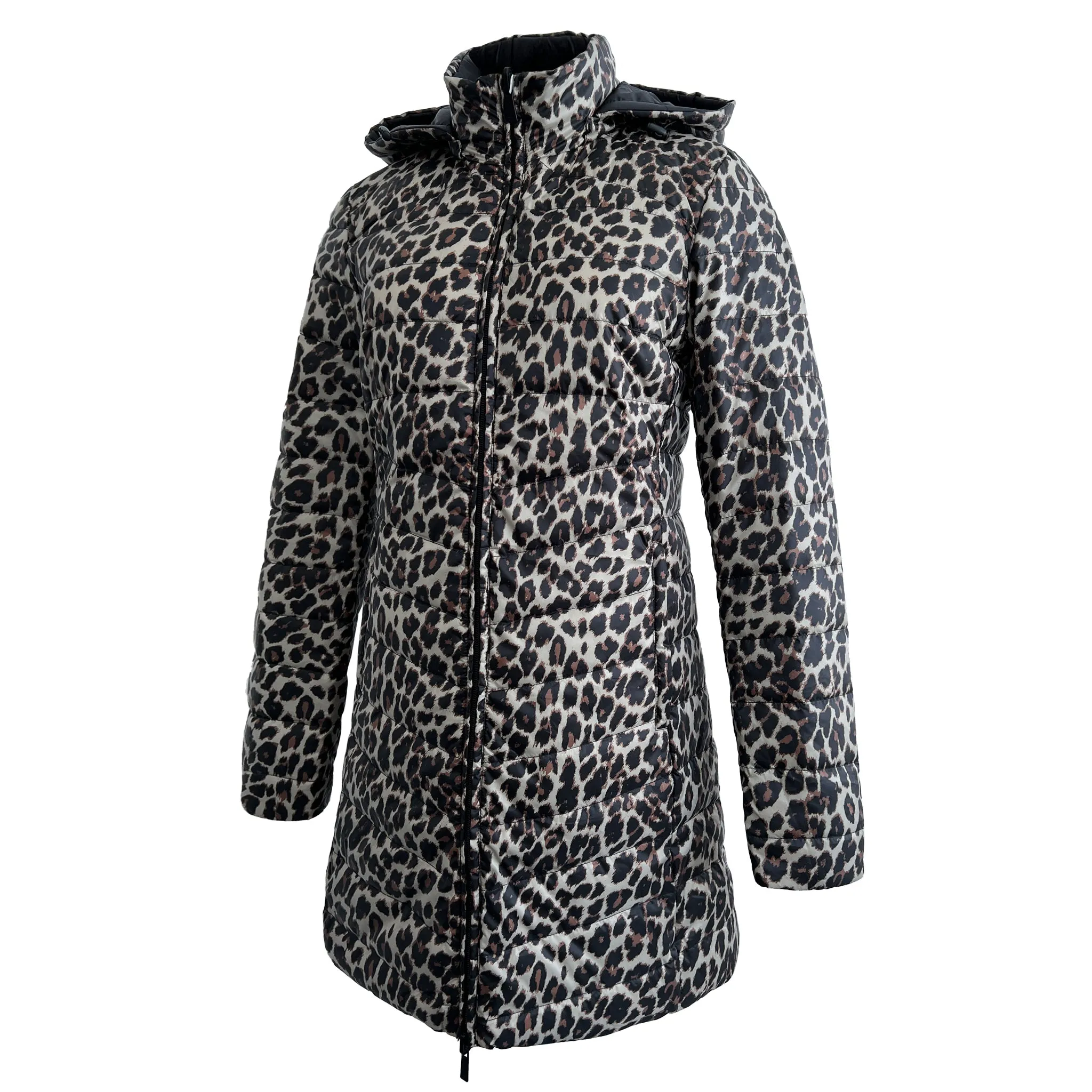 Reversible Classic Leopard Duck Down Puffer Coat