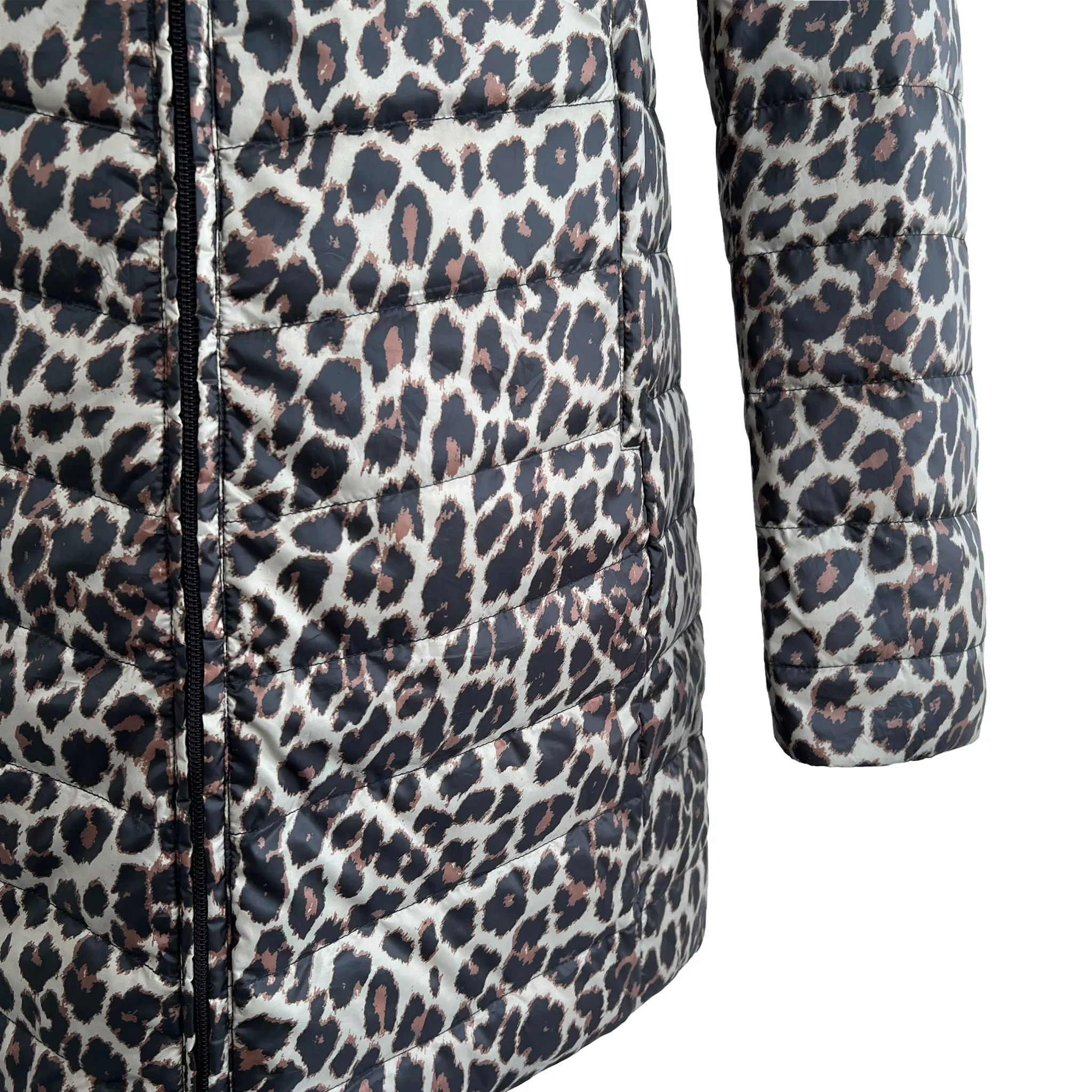 Reversible Classic Leopard Duck Down Puffer Coat