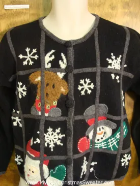 Santa and Friends Spying Bad Christmas Sweater