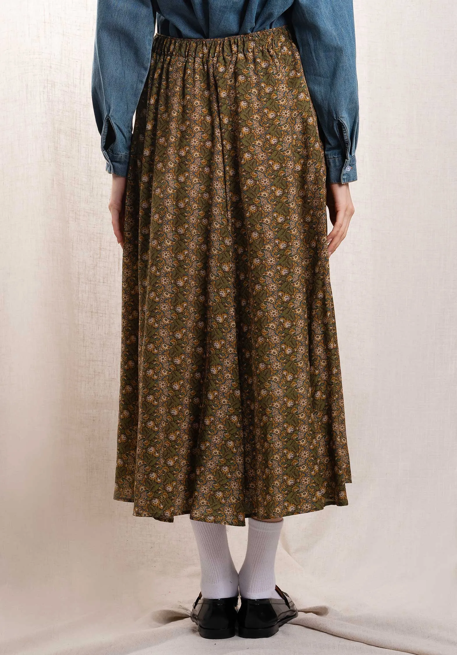 Skirt Lola 02lopcfd Vintage-Floral-Olive