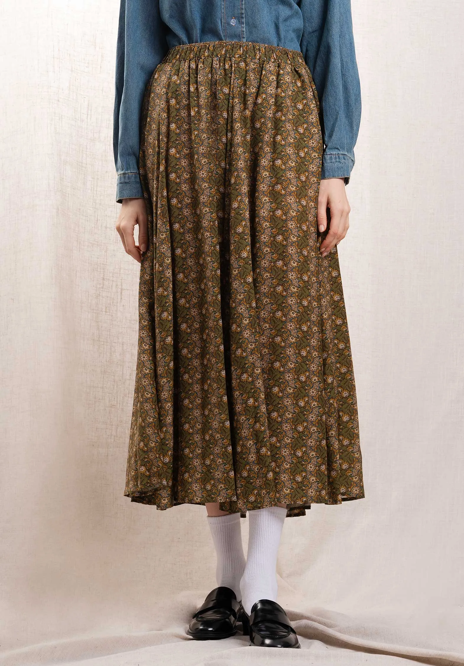 Skirt Lola 02lopcfd Vintage-Floral-Olive