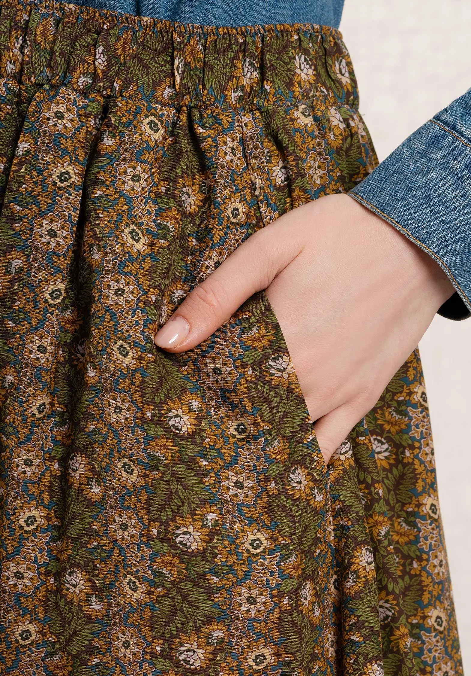 Skirt Lola 02lopcfd Vintage-Floral-Olive