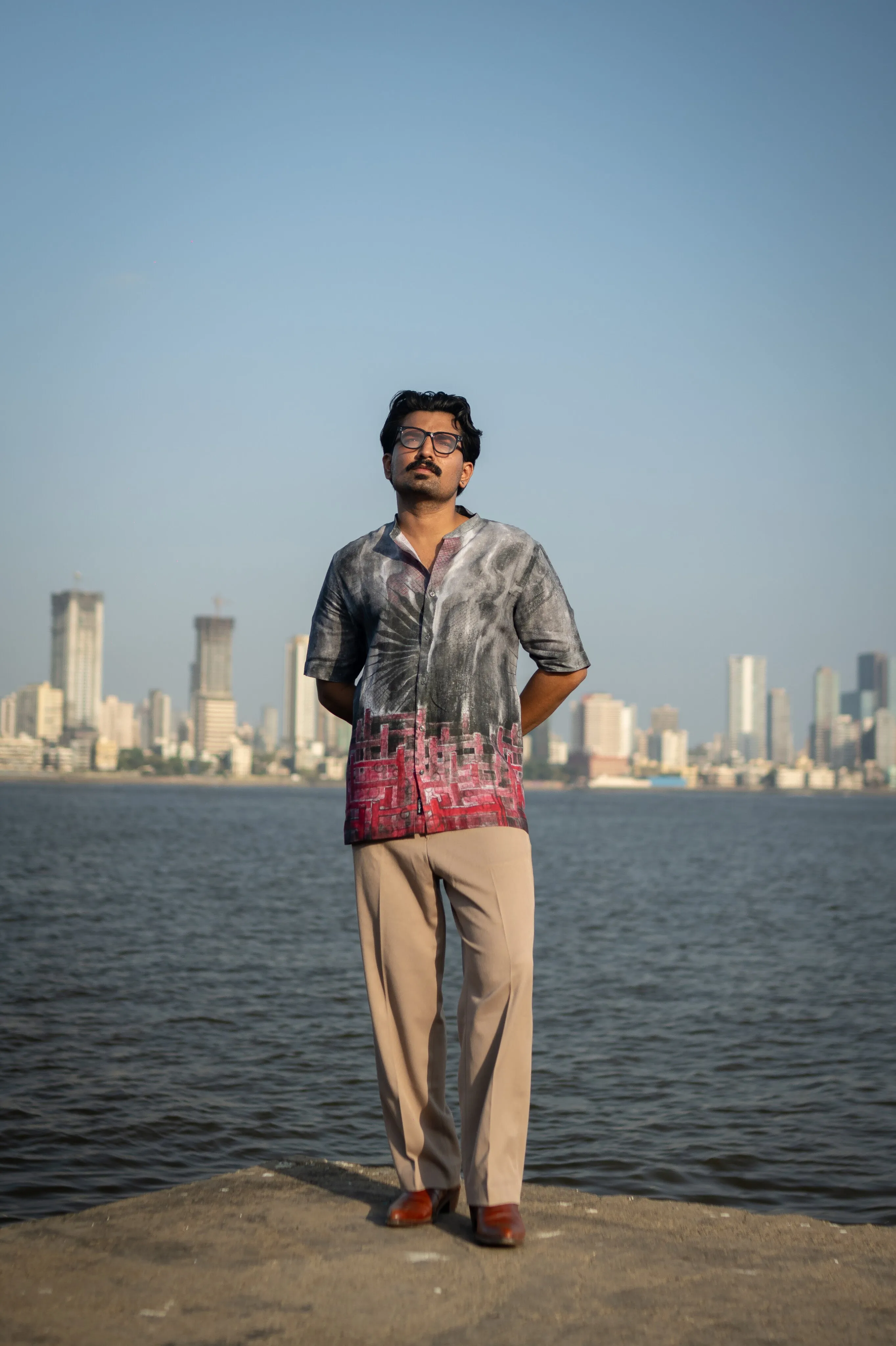 Smoke Wave Unisex (Pure Linen Short Sleeve Shirt) - AddysForMen