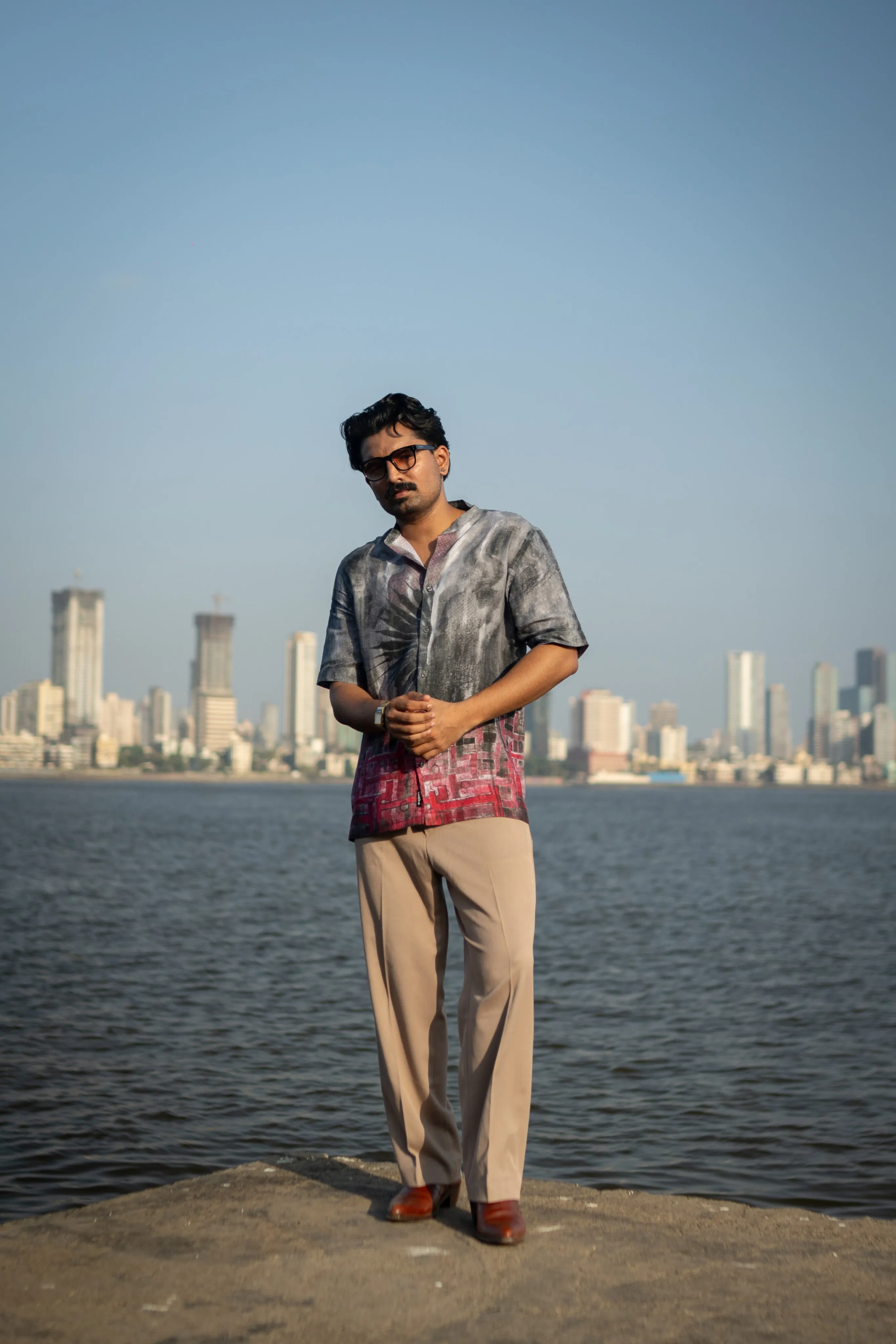Smoke Wave Unisex (Pure Linen Short Sleeve Shirt) - AddysForMen
